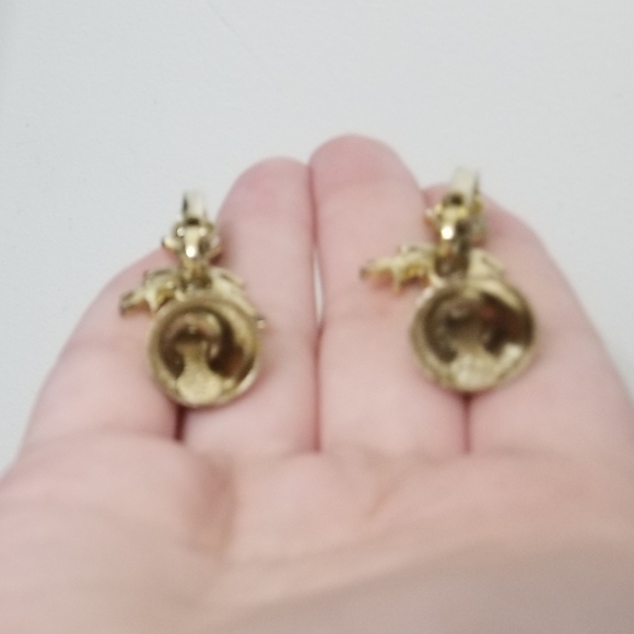 Fun vtg jingle bell earrings w damaged brooch - Picture 5 of 11